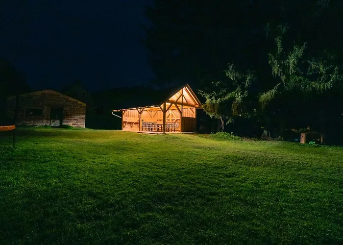 Villa With A Covered Pool, Park, And Playground