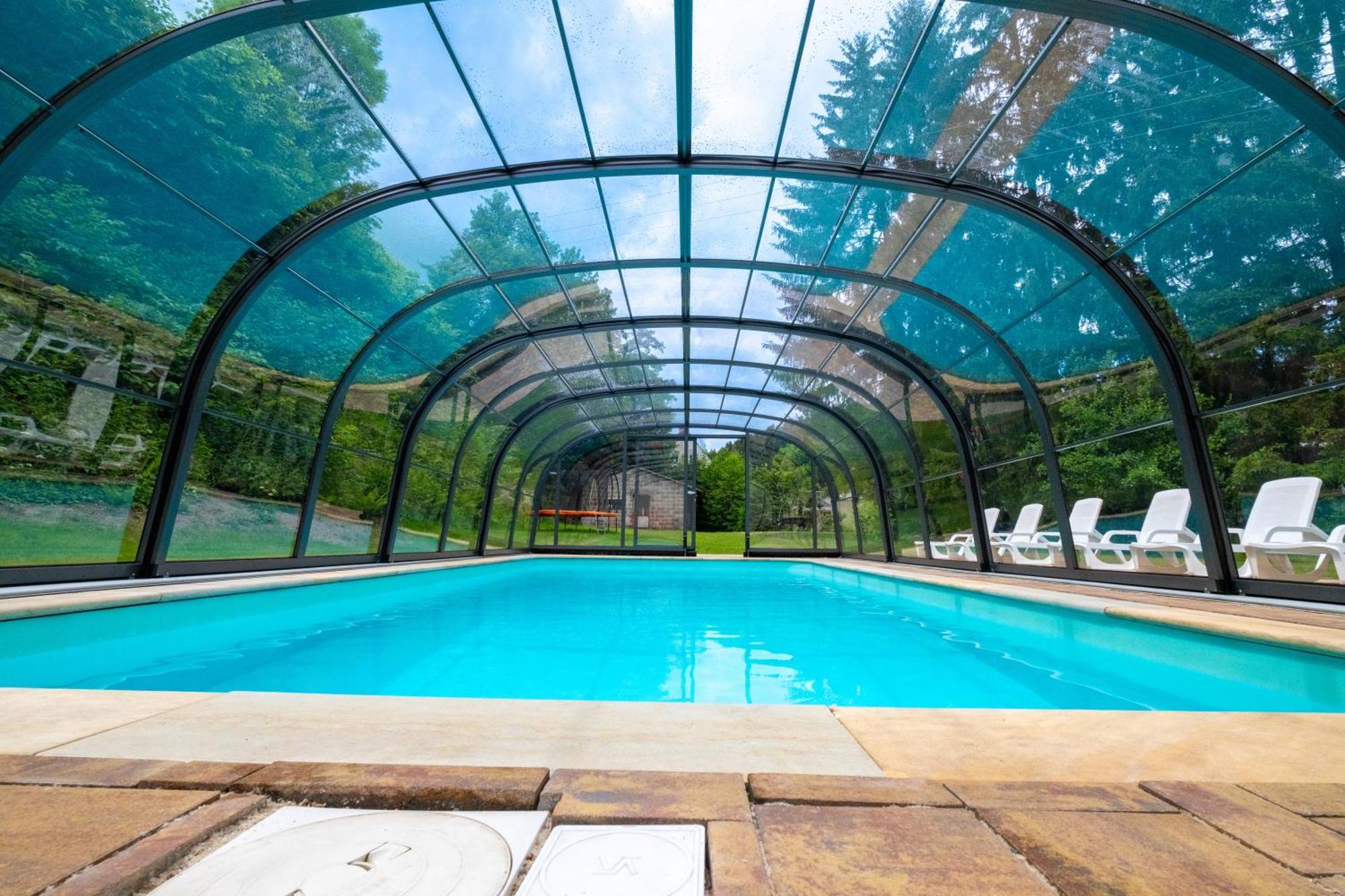 Villa With A Covered Pool, Park, And Playground