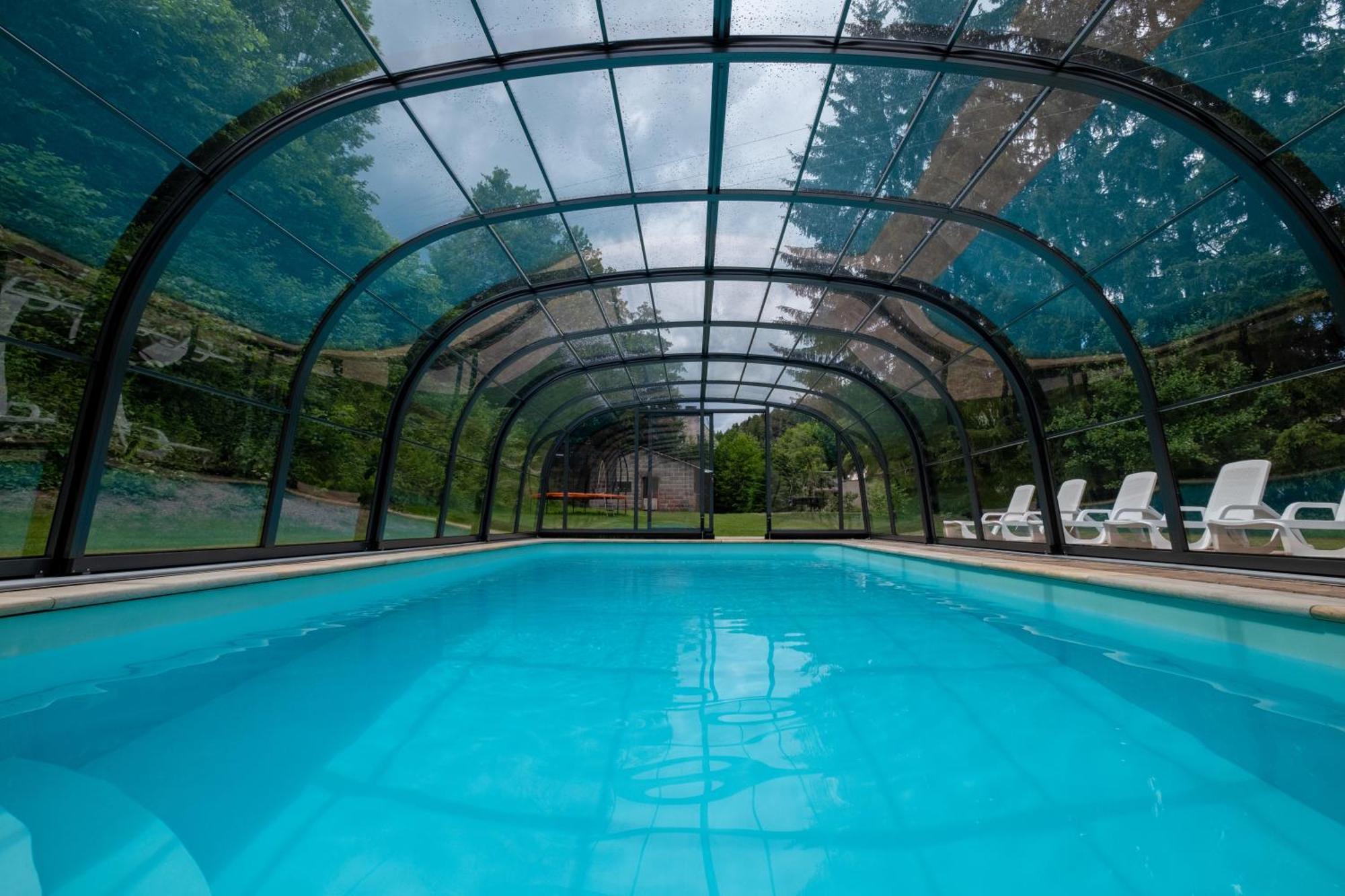 Villa With A Covered Pool, Park, And Playground